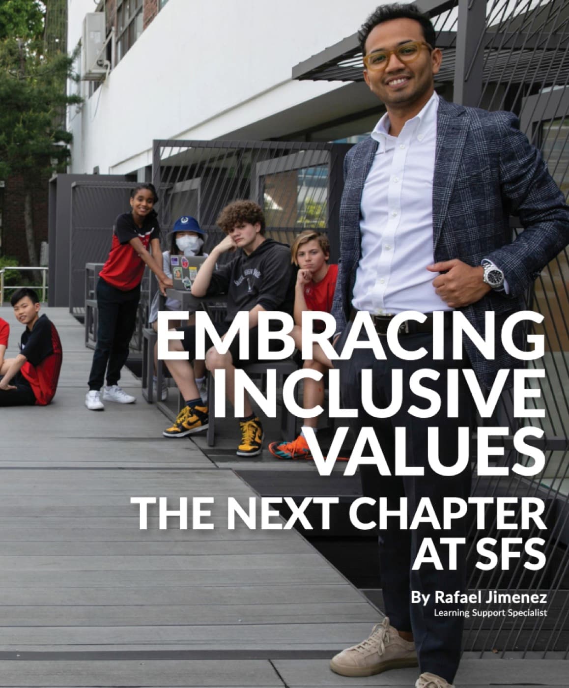 The Banner, Spring 2023 — the opening page of “Embracing Inclusive Values: The Next Chapter at SFS”.